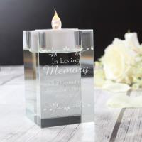 Personalised Sentiments Glass Tea Light Holder Extra Image 2 Preview